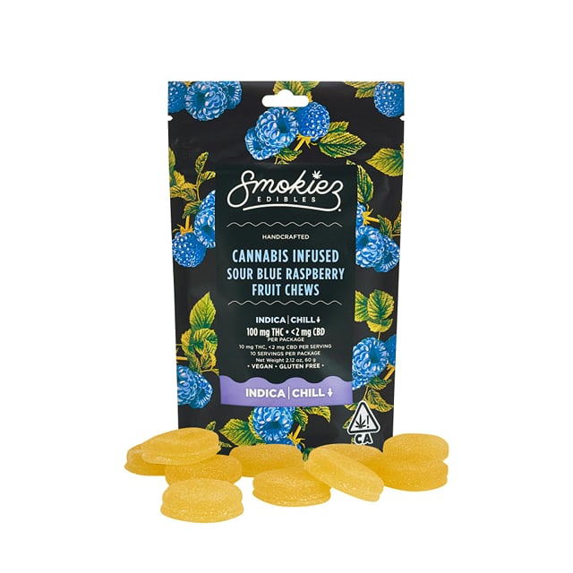 Sour Blue Raspberry | 100mg Fruit Chews