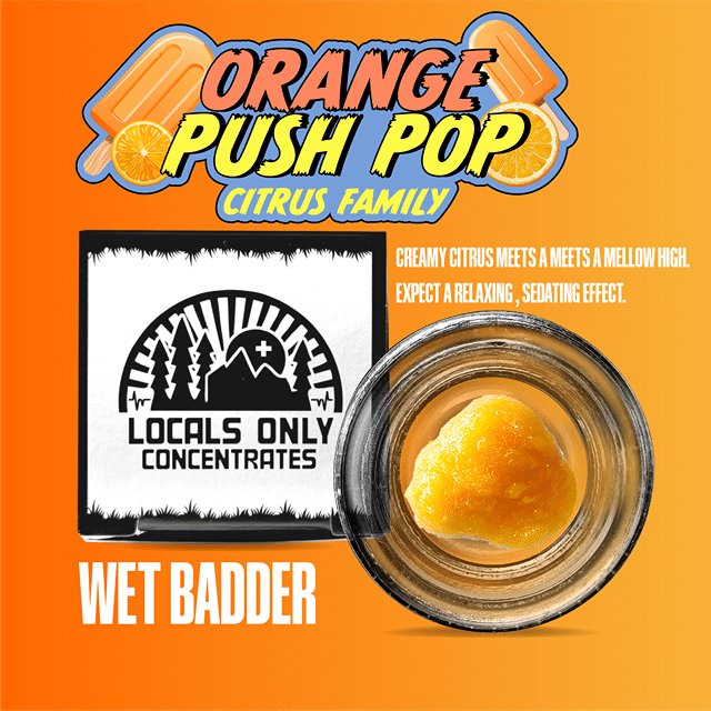 Orange Push Pop 1g Wet Badder