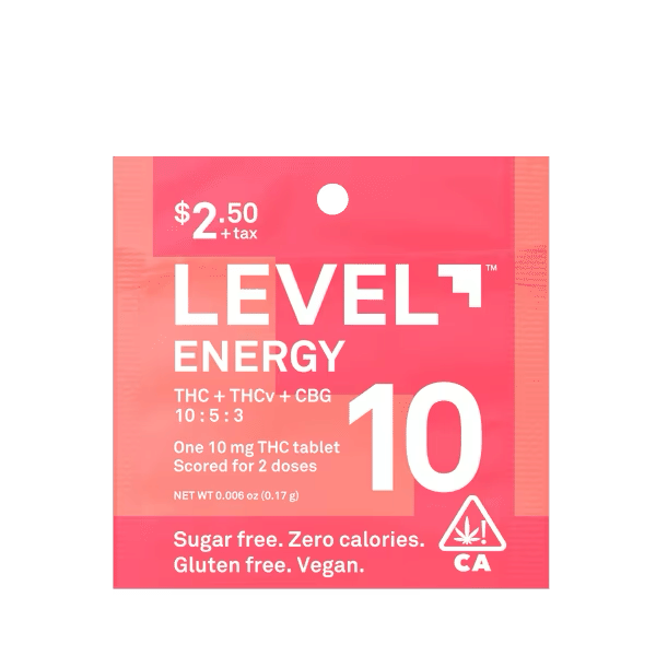Level10 Energy - Tablet - Single THC:THCv:CBG - 10:5:3