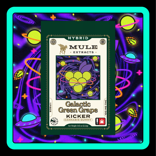 Galactic Green Grape 2pk Gummies 100mg