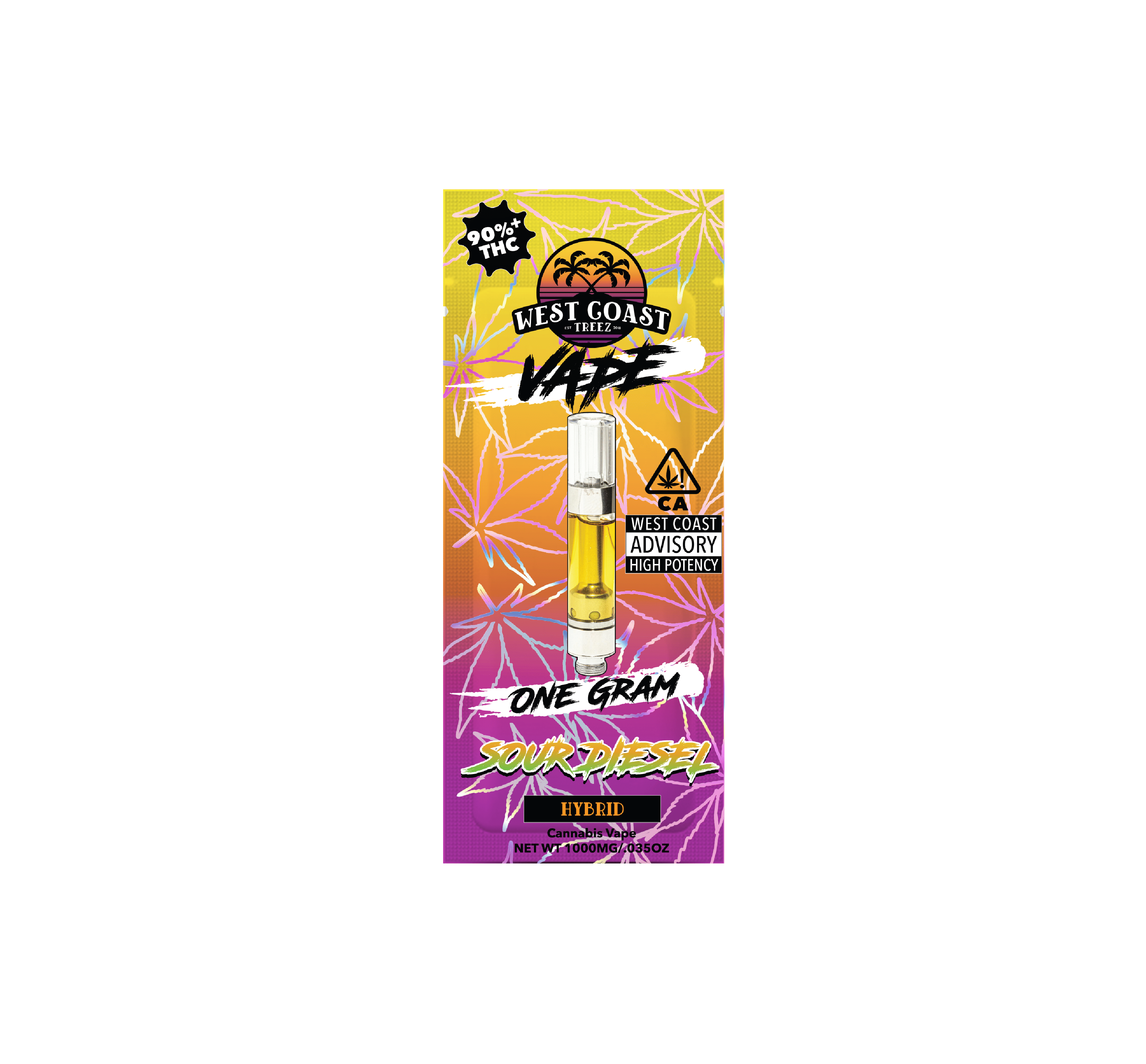 West Coast Treez — Sour Diesel - 1g Cartridge