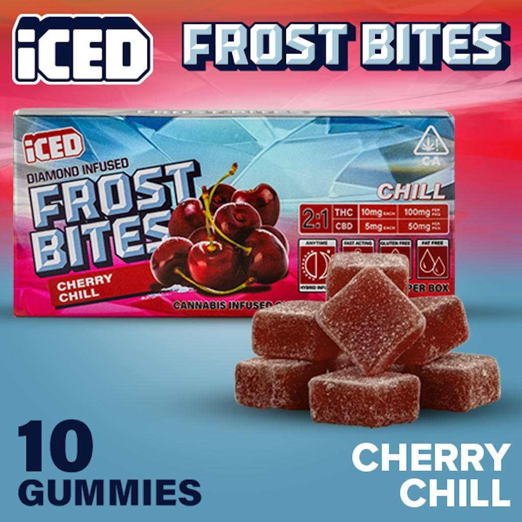 ICED — Cherry Chill 2:1 THC/CBD - 100mg Diamond Infused Gummies