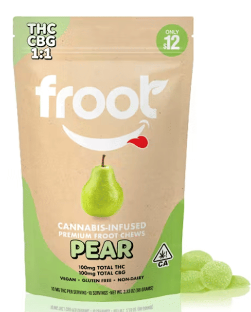 Froot Gummies - Pear CBG 1:1 100mg