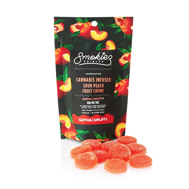 Sour Peach Fruit Chews 100MG