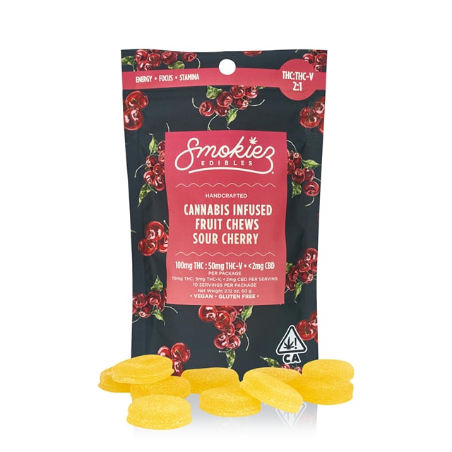 Sour Cherry THC: THC-V 2:1 | 100mg Fruit Chews