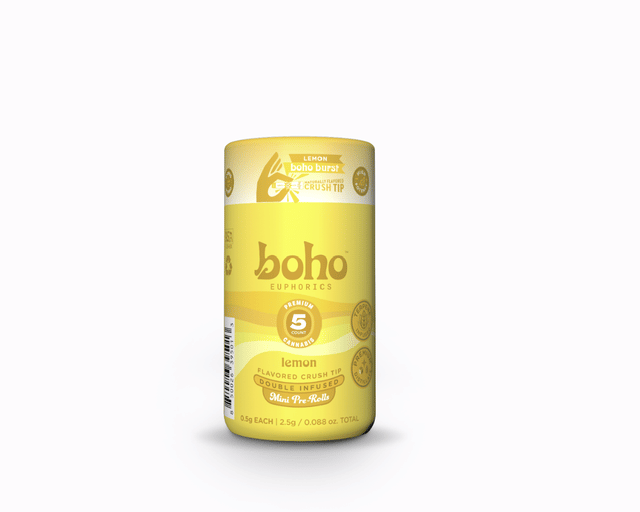 Lemon | Boho Burst Double Infused Pre-roll | 2.5g/5pk