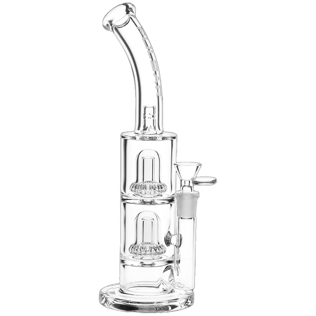 PULSAR Double Showerhead Glass Water Pipe | 14" | 14mm F