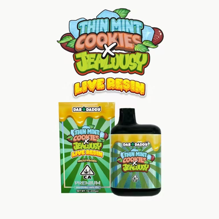 Thin Mint Cookies x Jealousy | Live Resin Disposable [1g] - Dab Daddy -  - $25 - Vape Pens
