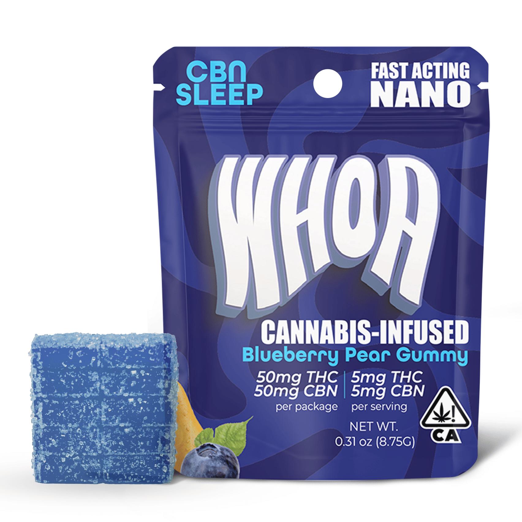 Whoa — Blueberry Pear - 50mg 1:1 THC/CBN