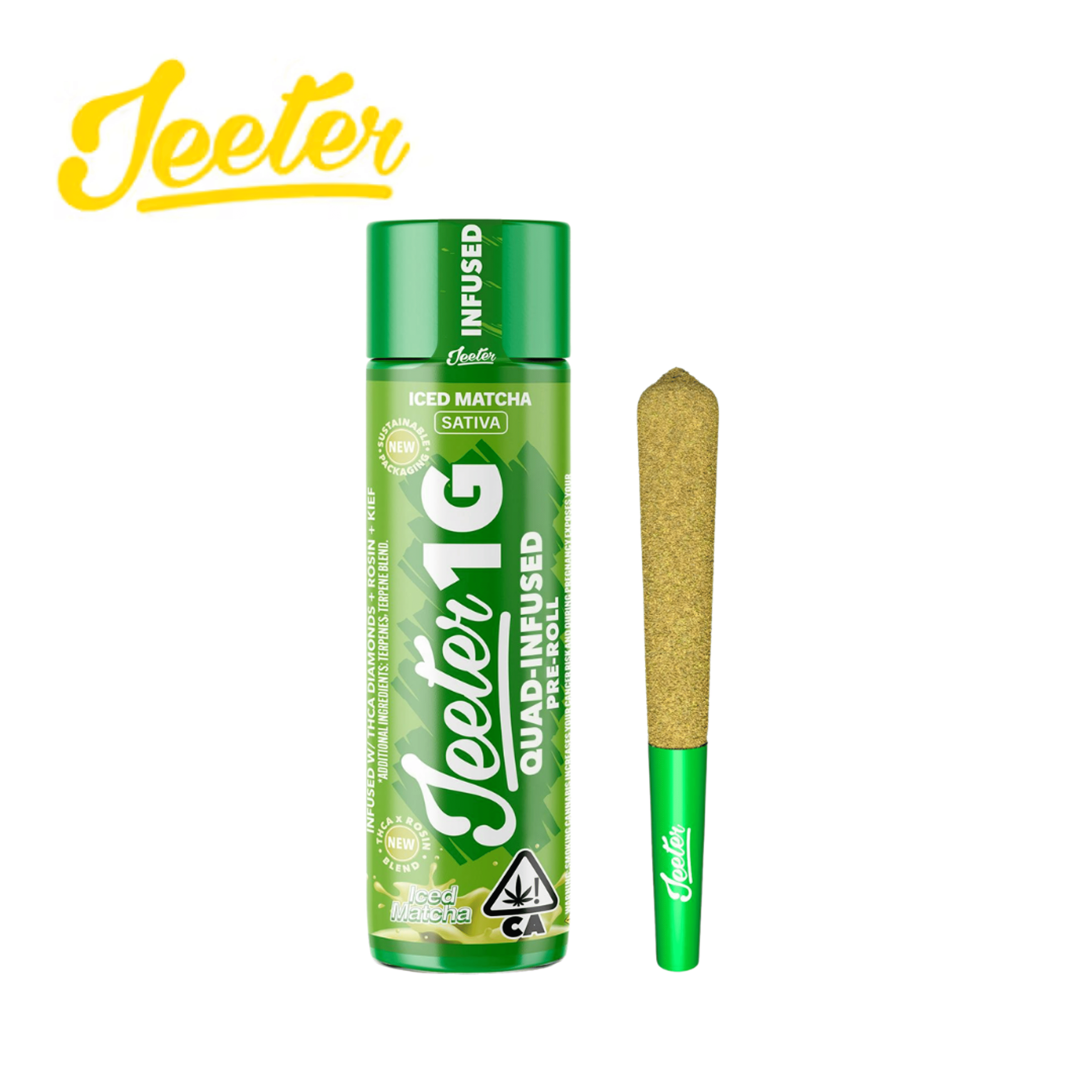 Jeeter - Iced Matcha - Quadruple Infused Pre-Roll - 1g - Jeeter - - $15.99 - Pre-Rolls