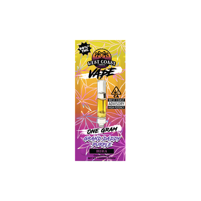 West Coast Treez — Grand Daddy Purple - 1g Cartridge