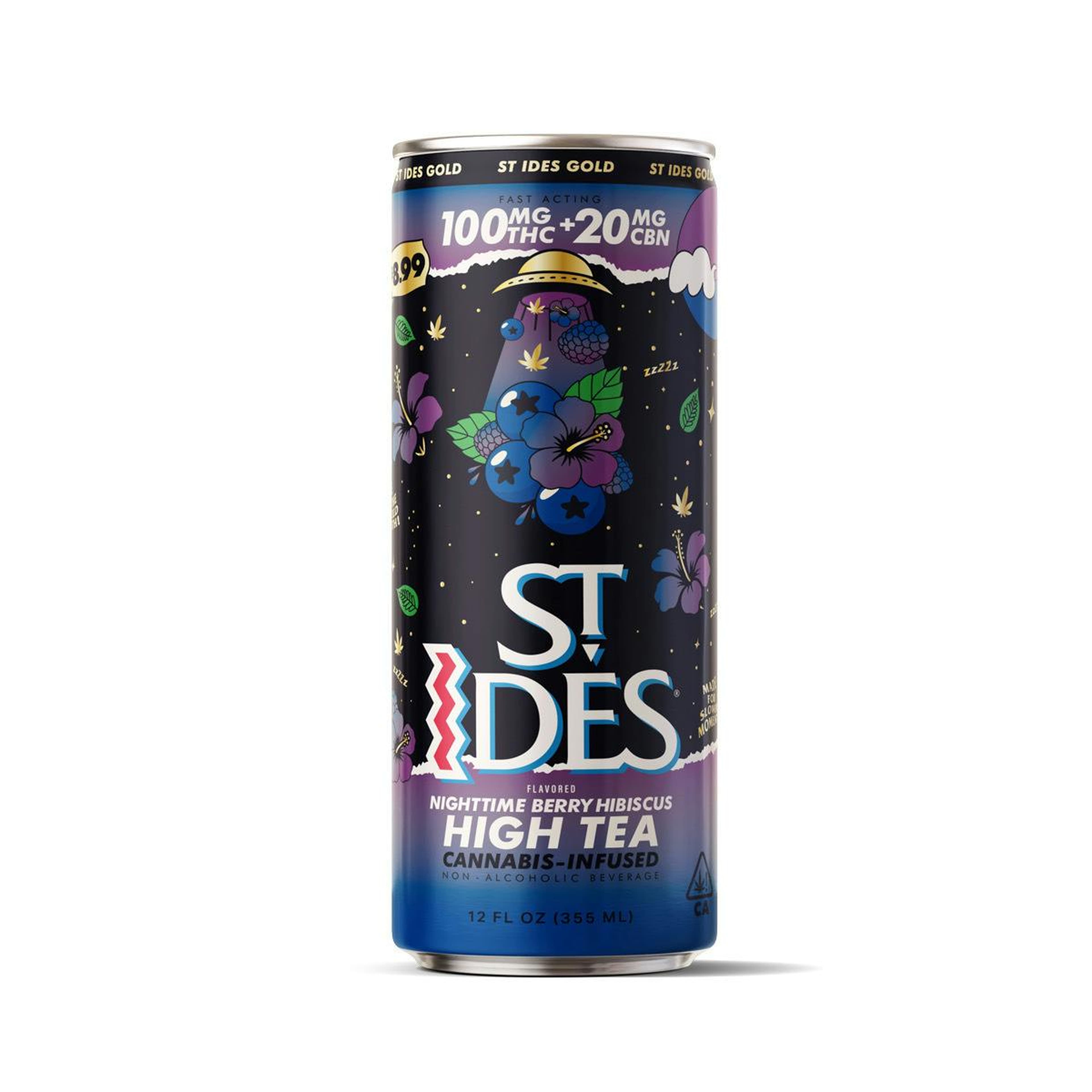 Nighttime Berry Hibiscus | 12oz High Tea 100MG + 20MG CBN - ST IDES - - $11 - Drinks