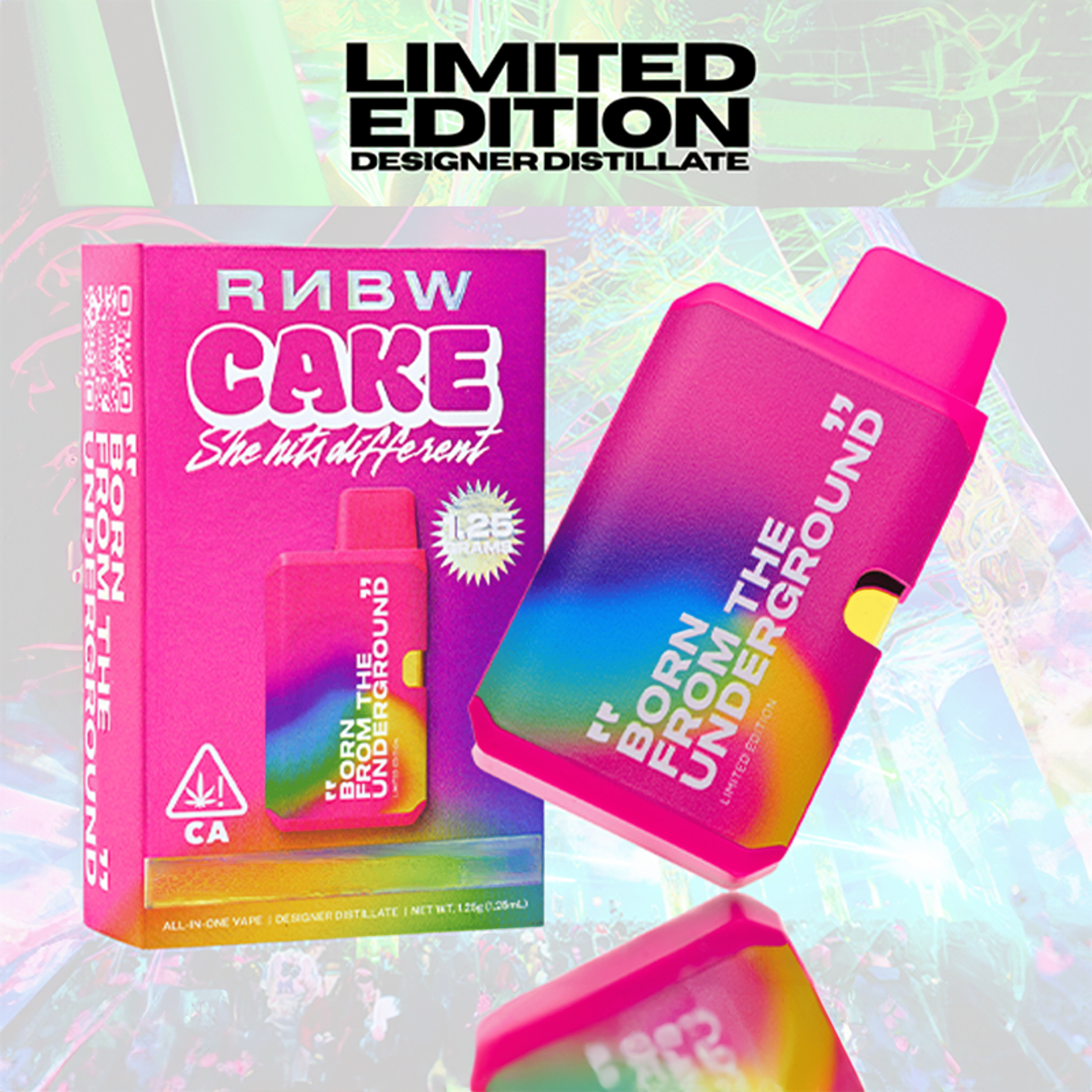 CAKE X RNBW | 1.25g - Mango Majik OG - Indica - CAKE she hits different - - $22.75 - All-In-Ones