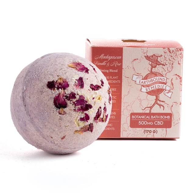 Earthbound Remedies Bath Bomb - Vanilla and Rose