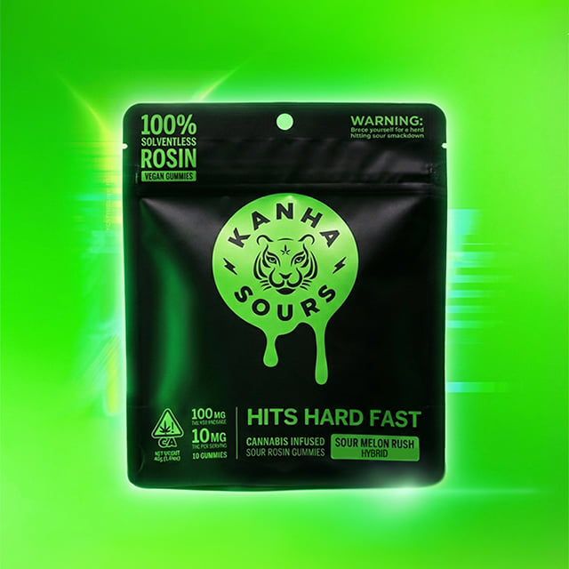 Sour Melon Rush Rosin Nano Gummies 100MG