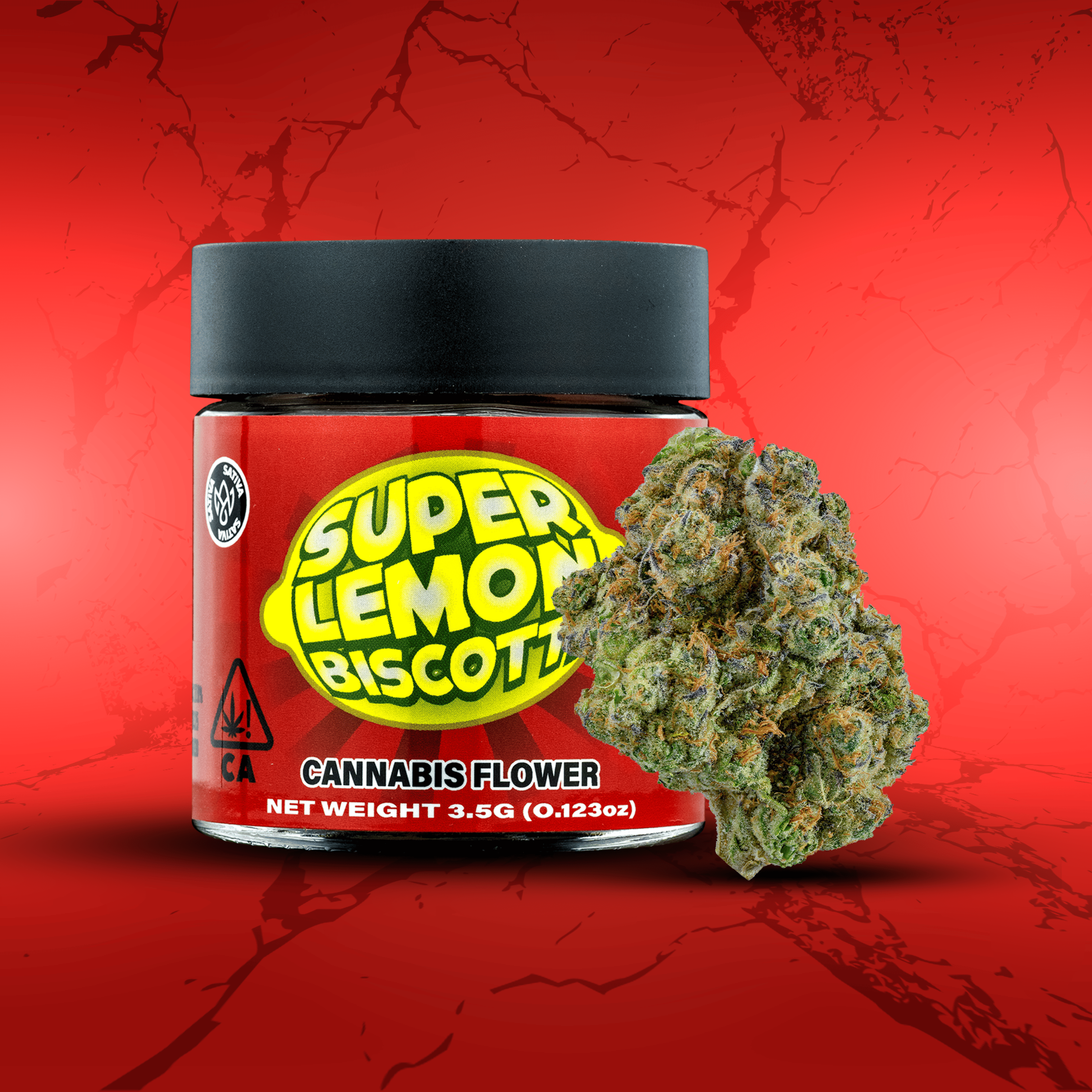 Super Lemon Biscotti - 3.5g - Biscotti - 3.5g - Indica - $25 - Flower/Infused Flower (3.5 Grams)