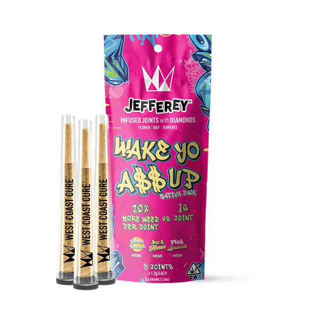 Wake Yo A$$ Up | Jefferey | 1.2g x 3 Diamond Infused Pre-Roll Pack