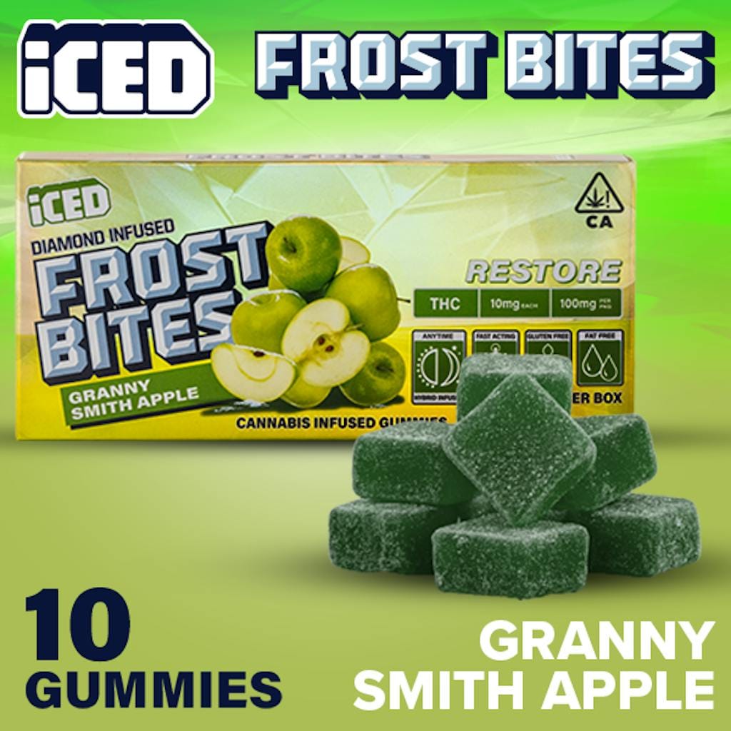 ICED — Granny Smith Apple - 100mg Diamond Infused Gummies