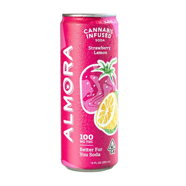 Almora Farm β Strawberry Lemon Prebiotic Soda