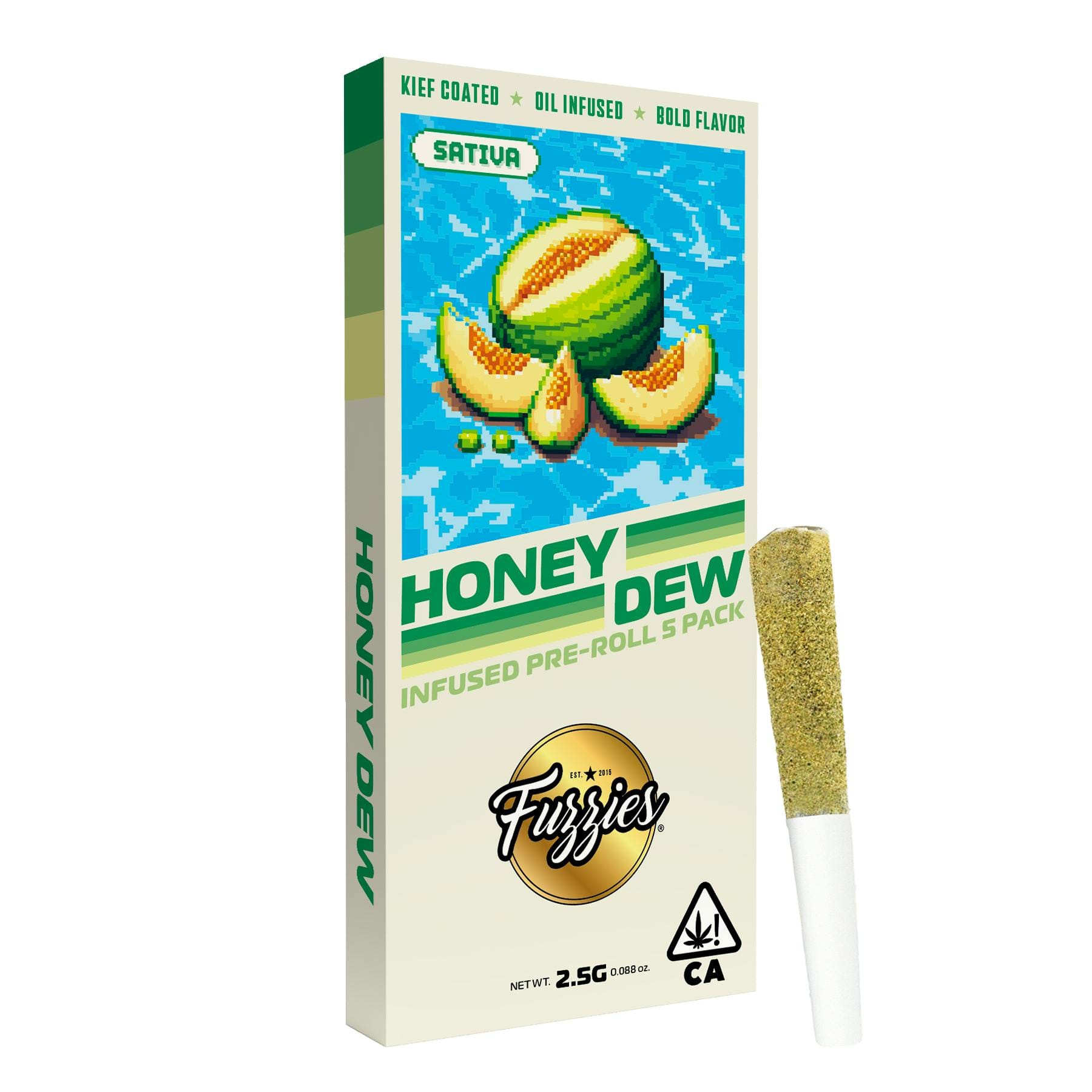 Fuzzies 5pk Kief Coated Prerolls