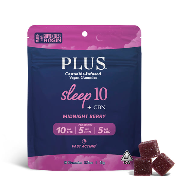 MIDNIGHT BERRY GUMMIES | 10:5:5 THC:CBD:CBN | SLEEP 10 | PLUS
