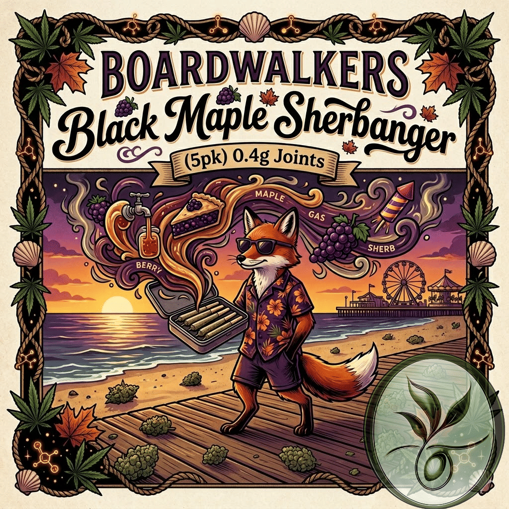 Boardwalkers - (5pk) 0.4g Joints - Black Maple Sherbanger