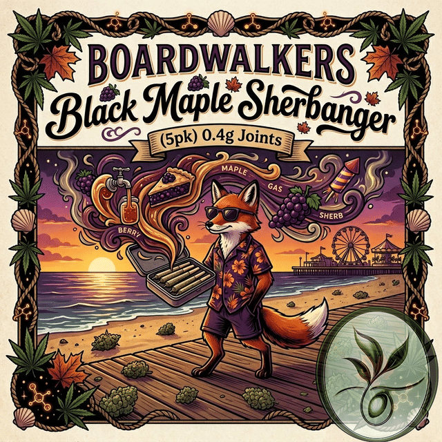 Boardwalkers - (5pk) 0.4g Joints - Black Maple Sherbanger