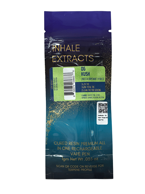 Inhale Extracts | OG Kush | AIO Disposable Vape | 1g
