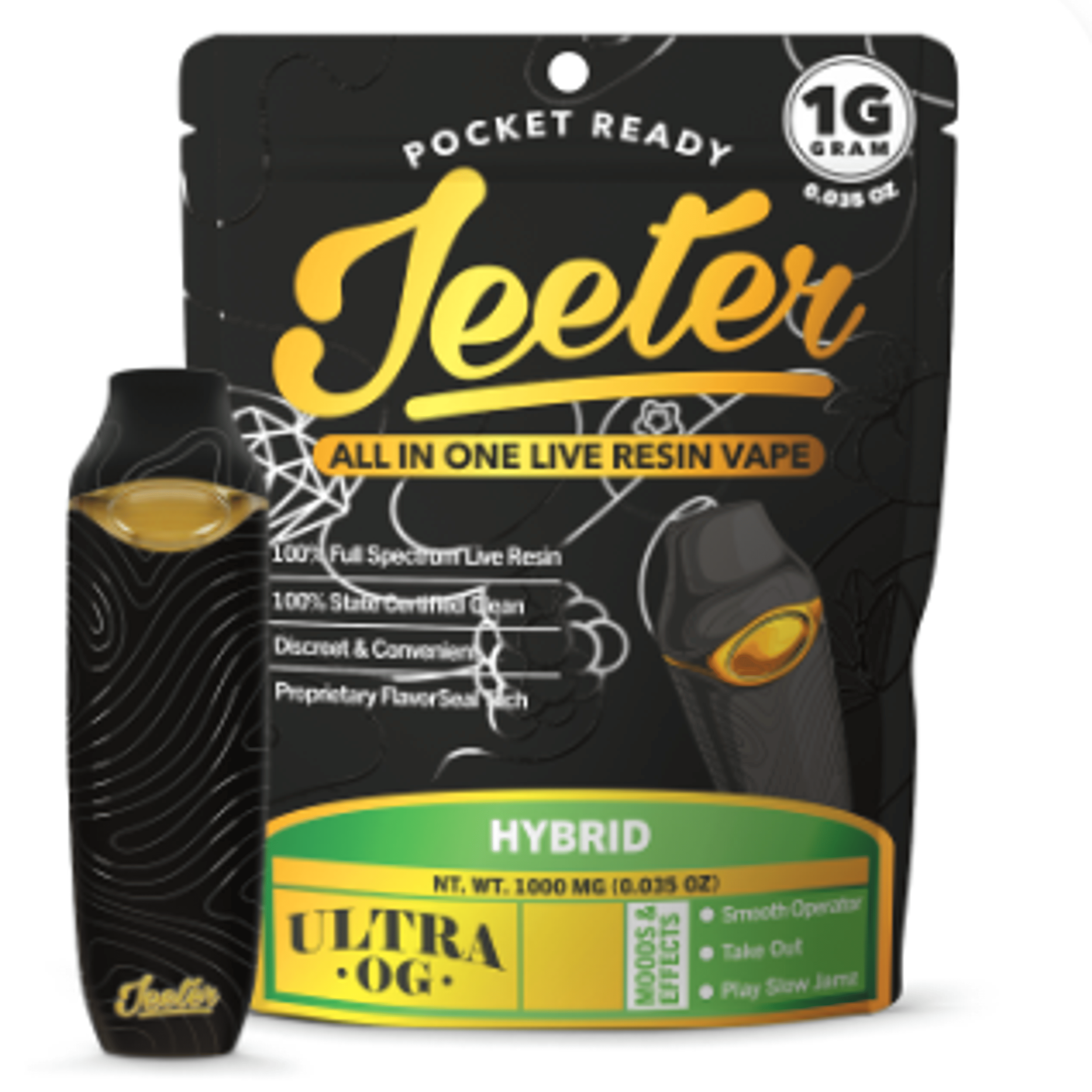 Jeeter: Alien OG All-In-One Live Resin Disposable - 1g - Jeeter - - $40 - Disposables
