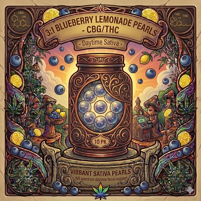 3:1 Blueberry Lemonade Pearls - CBG/THC - Daytime Sativa