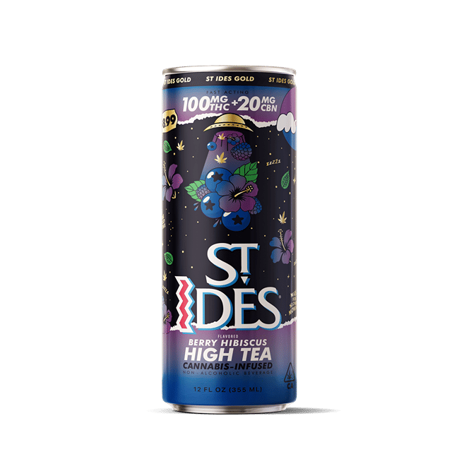 St. Ides - Nighttime Berry Hibiscus - 12oz High Tea - 100mg + 20mg CBN