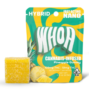 WHOA Gummies - Pineapple (100mg Hybrid) *NEXT DAY DELIVERY ONLY*
