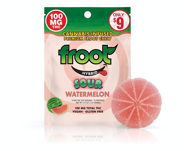Froot Sour Watermelon Gummy - 100mg Single Cut-to-dose