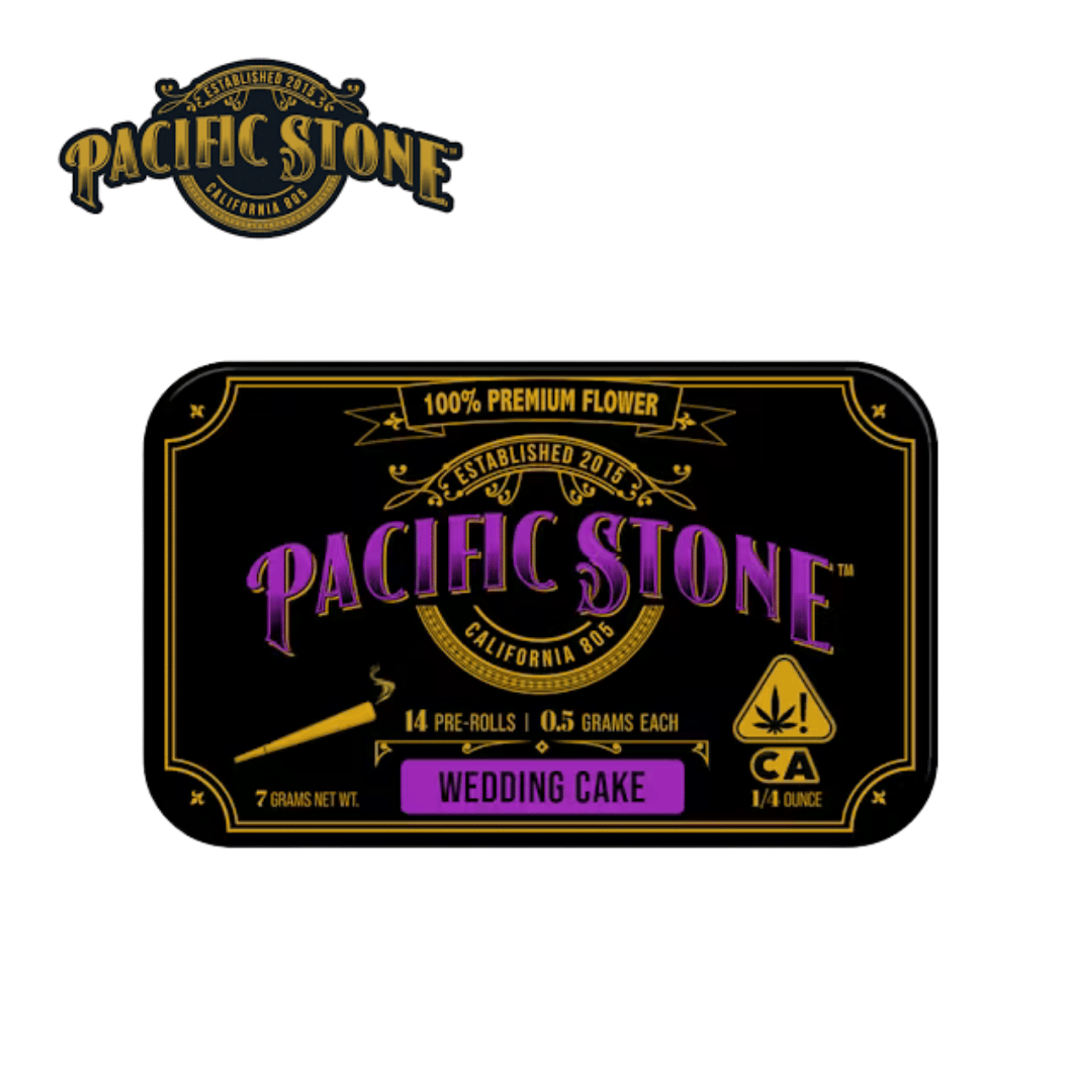 Pacific Stone - Wedding Cake - 14 Pre-Roll Pack - 7g - Pacific Stone - Wedding Cake - $39.99 - Pre-Roll Packs