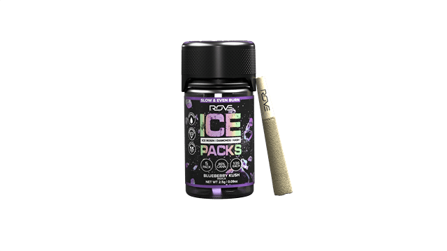 Blueberry Kush | Ice Packs Rosin, Diamond, Hash Infused | 5pk