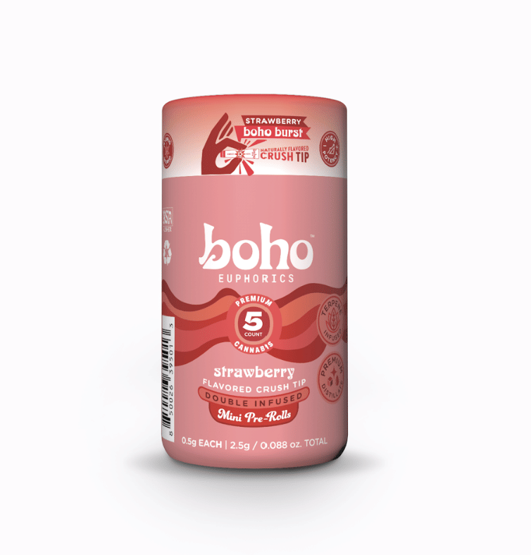 Strawberry | Boho Burst Double Infused Pre-roll | 2.5g/5pk