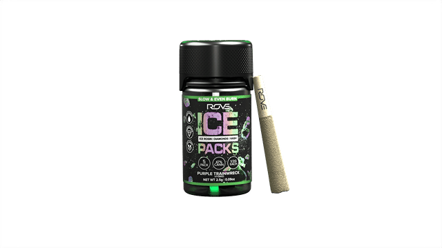 Purple Trainwreck | Ice Packs Rosin, Diamond, Hash Infused | 5pk