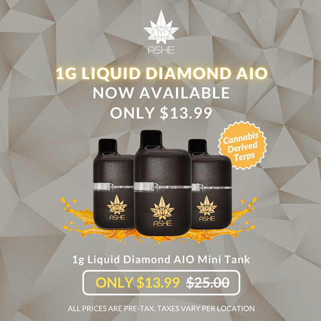 ASHE 1g Liquid Diamond AIO Mini Tank - LIMITED TIME PRICING🌱
