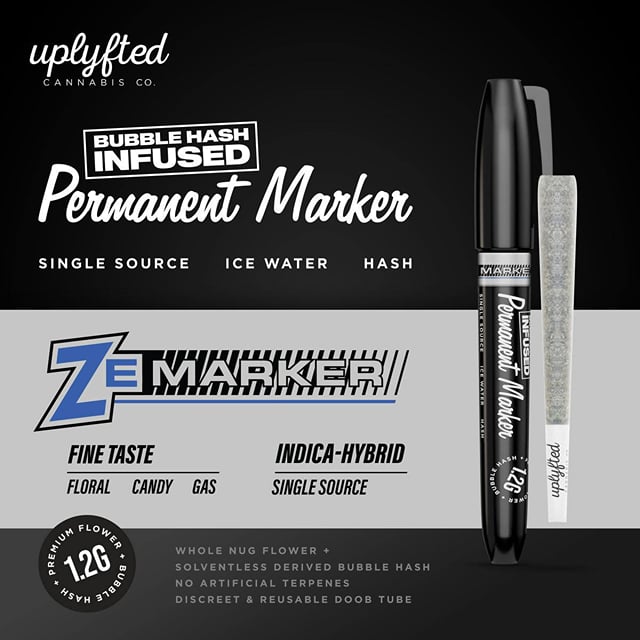 Bubble Hash Infused Pre-Roll 1.2g - Permanent Marker x Ze Marker