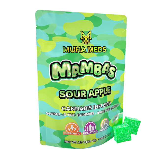 Mamba Gummies 200mg - Sour Apple
