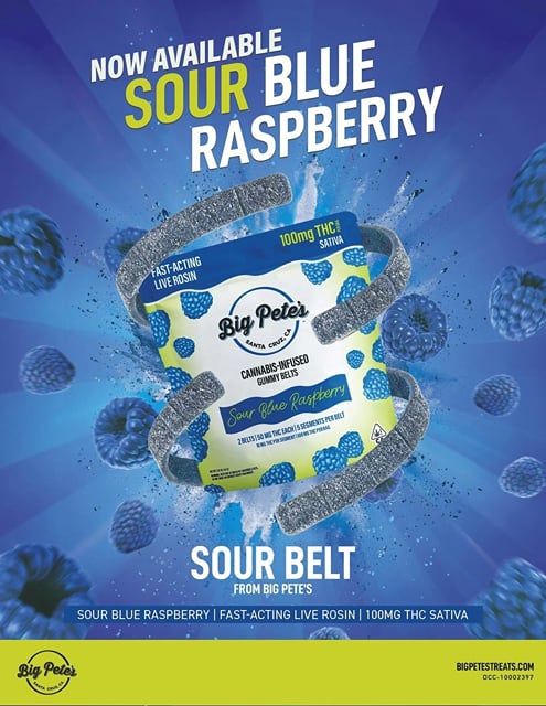 Sour Blue Raspberry Rosin Belts | 100mg | 2pk