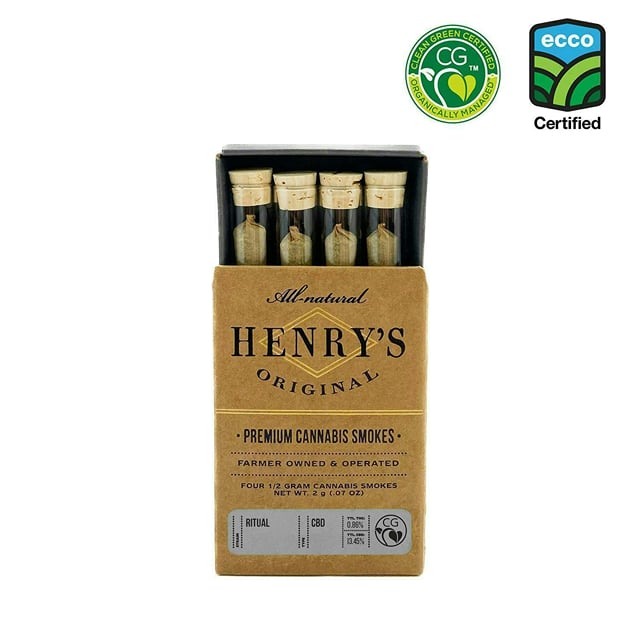 Ritual 10:1 CBD - 4-Pack Pre-Rolls 0.5g Each - 2g