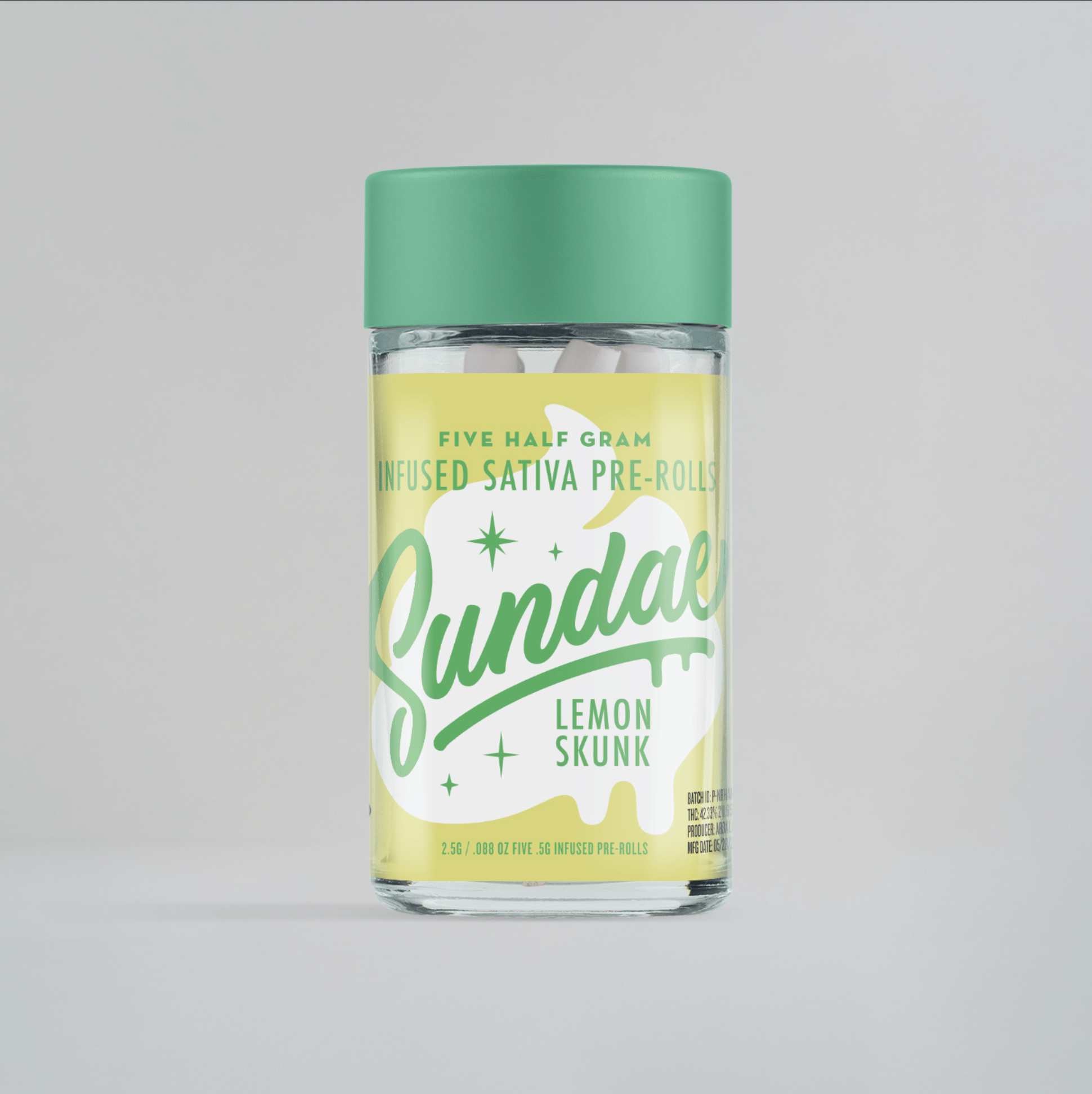 Sundae — Lemon Skunk - .5g Infused Prerolls(5pk)