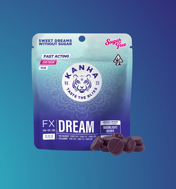 BOGO: MOONLIGHT BERRY FX DREAM SUGAR-FREE GUMMIES | 1:1:1 CBD:CBN:THC | KANHA | BUY ANY KANHA, GET THIS FOR $2