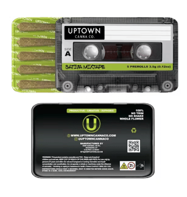 Amnesia Haze | Uptown MIXTAPE Infused Pre-Rolls | 5pk/3.5g