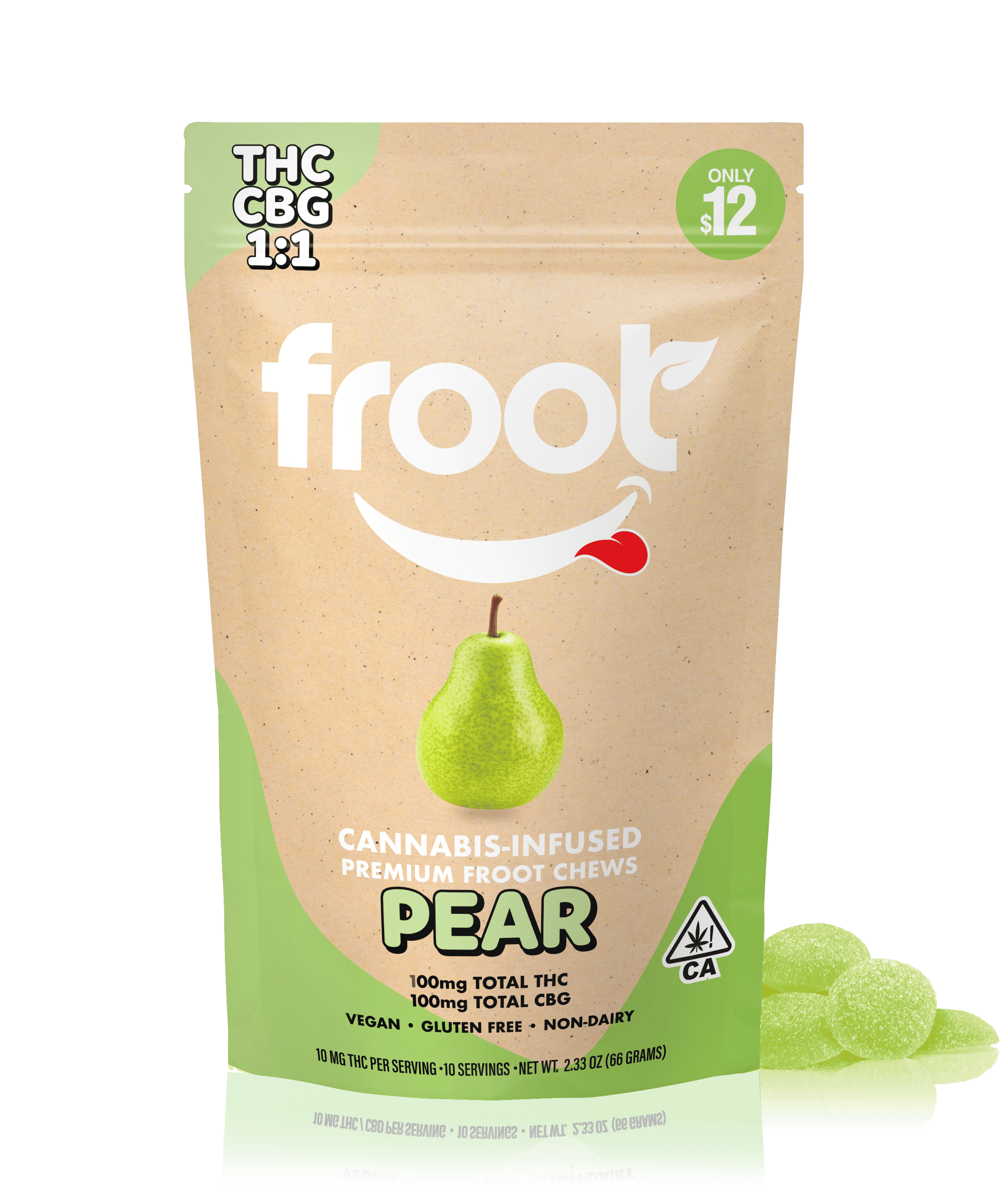 Froot: 1:1 Pear Gummies THC:CBG
