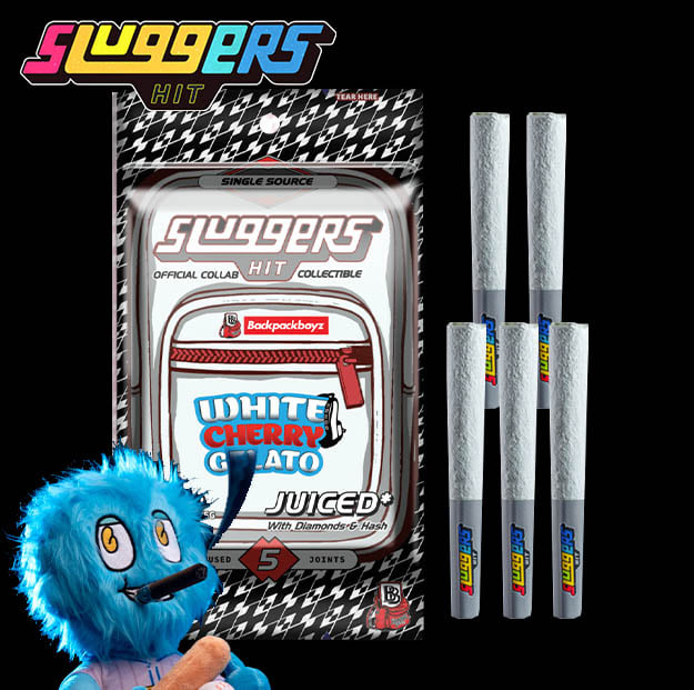 Sluggers x Backpackboyz - White Cherry Gelato - Diamond Edition - Infused Pre-Rolls (5 Pack) - 3.5g