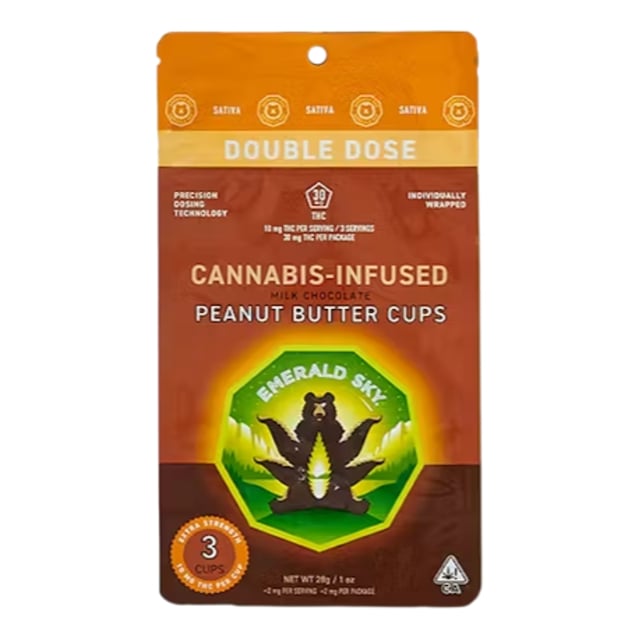 SATIVA MILK CHOCOLATE PEANUT BUTTER CUPS - 100 mg - 10 Pack