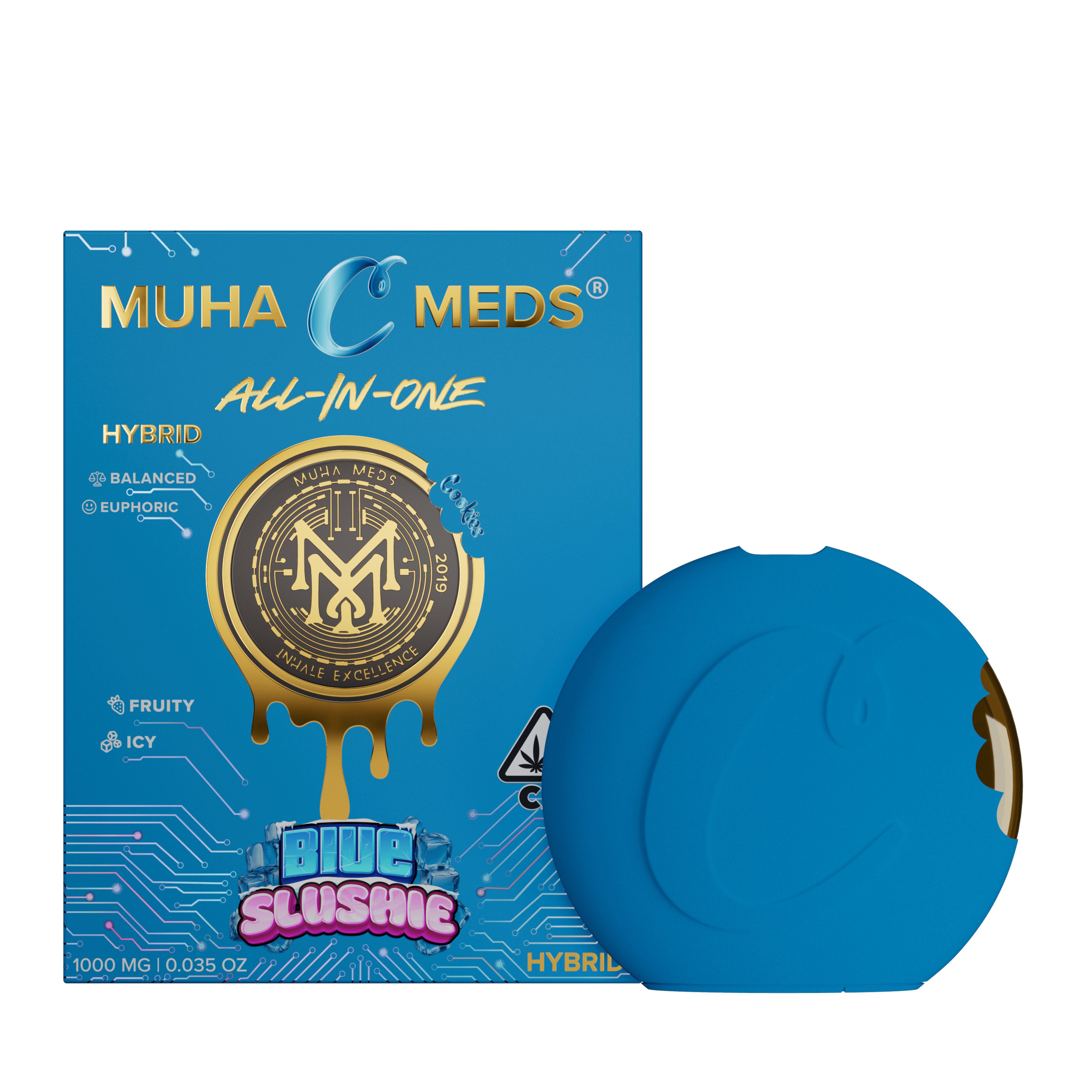 Muha Meds x Cookies | 1g - Blue Slushie - AIO - Hybrid - Muha Meds - - $15.31 - All-In-Ones
