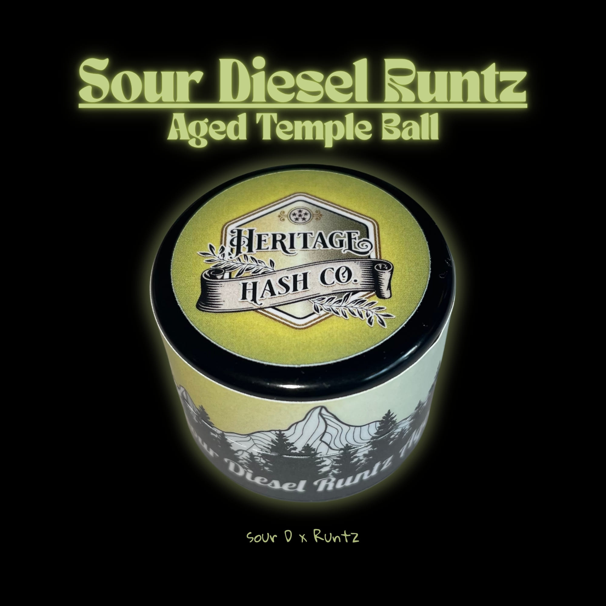 Heritage Hash Co. — Sour Diesel Runtz Aged Temple Ball